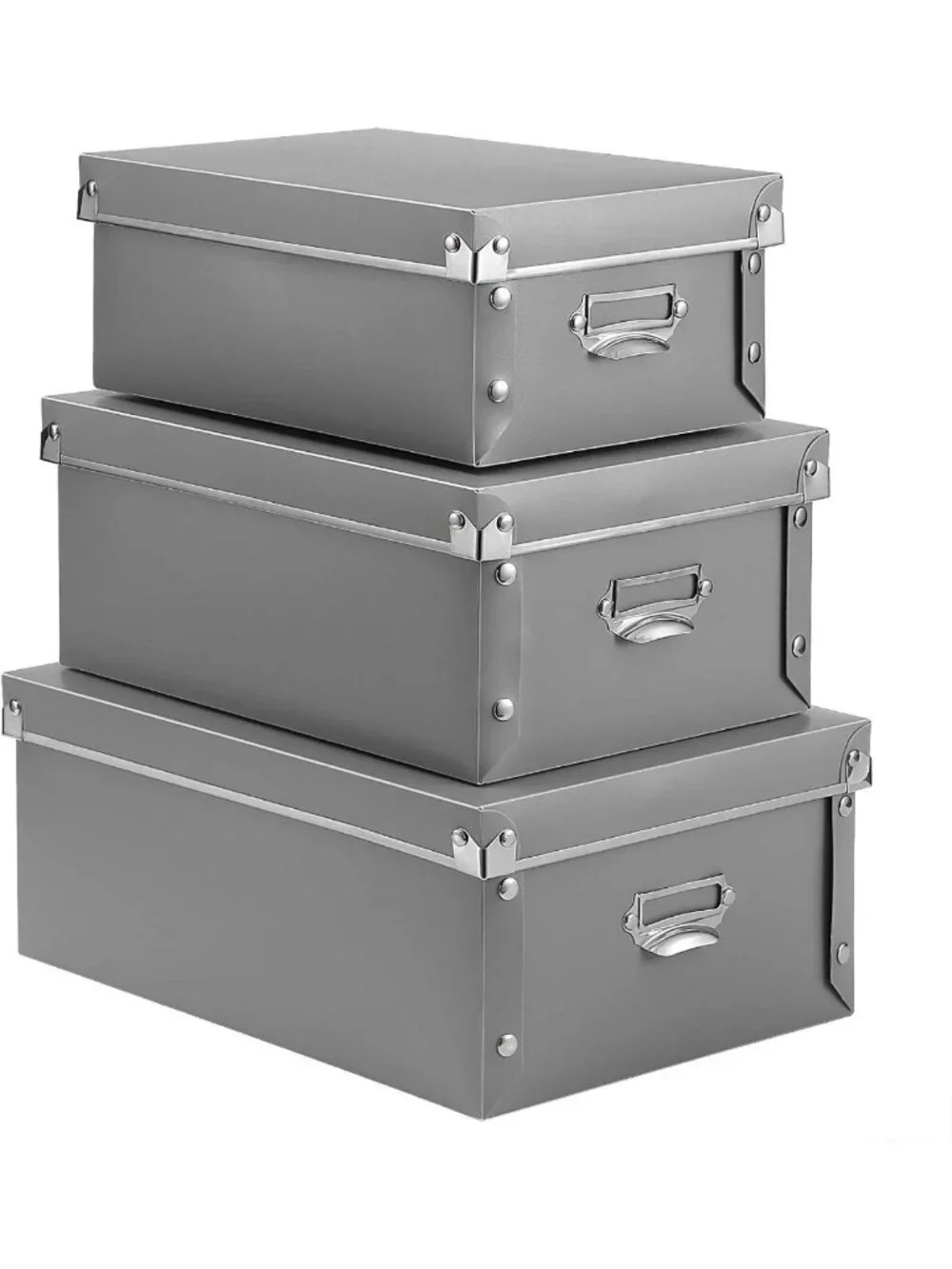 Decorative Storage Bins Set of 3 with Lids, Foldable & Moisture-Proof